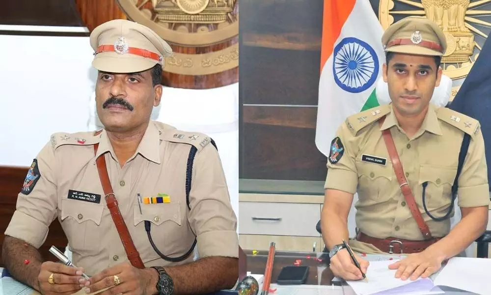 Guntur urban police district SP  R N Ammi Reddy and Guntur rural SP  Vishal Gunni