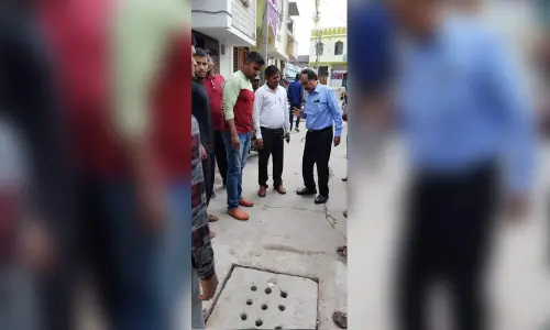 Drainage works at  Rein Bazar hits roadblock