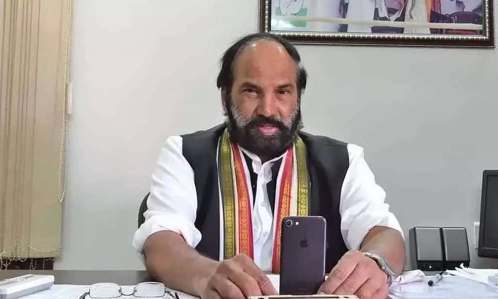 TPCC president N Uttam Kumar Reddy asks the party cadres to restrain themselves from any kind of extravaganza or cake cutting