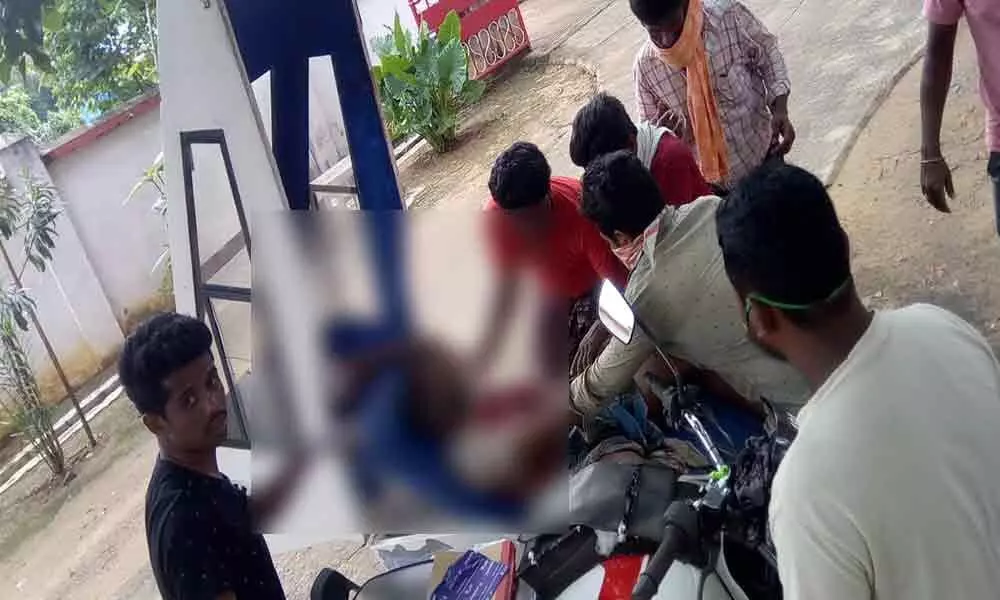 A tribe injured in gun firing at G.L Puram in Vizianagaram