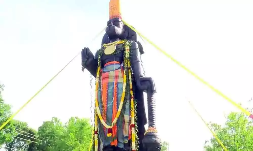 25 feet tall Hanuman statue installed in US, Made it from Warangal