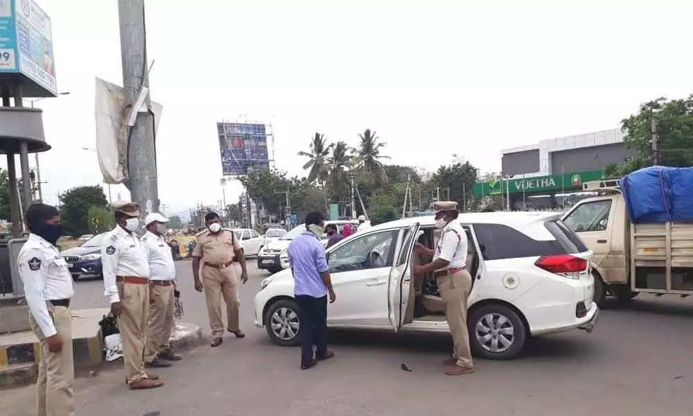 City police conducting raids in Vijayawada on Thursday