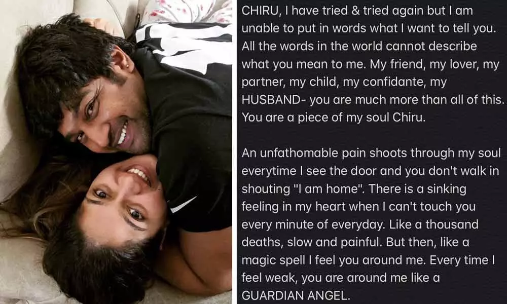 Cant Wait To Hold You Again As Our Child: Meghanas Heartfelt Note To Chiranjeevi Sarja
