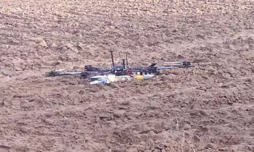 A Pakistani drone was shot down by the Border Security Force along the International Border in Kathua district.