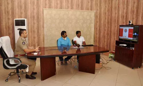 SKOCH Foundation jury announcing Gold award to Superintendent of Police Siddharth Kaushal in online mode on Saturday