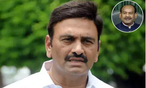 Raghu Ramakrishna Raju Kanumuri, Lok Sabha Speaker Om Birla(Inset)