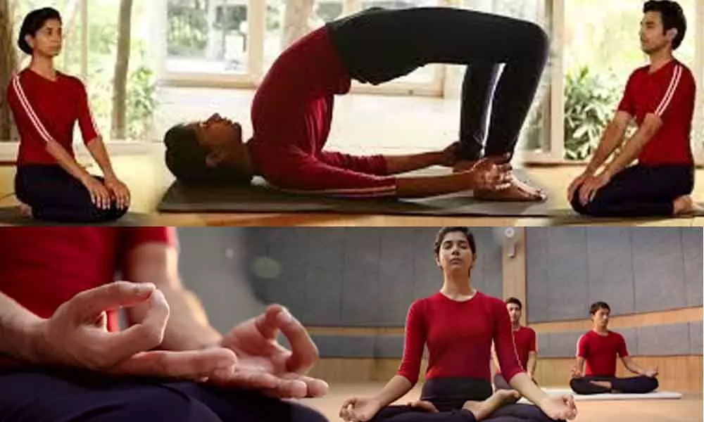 Online yoga session for college, university students