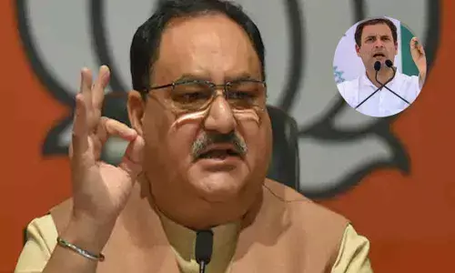 JP Nadda and Rahul Gandhi (inset)