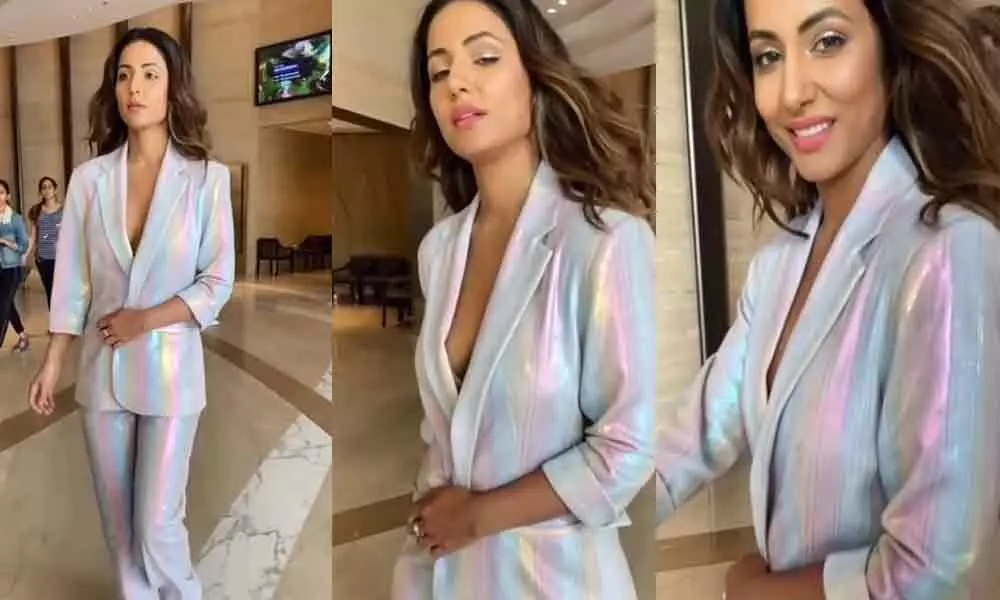 Hina Khan Looks Ravishing In Her Modish Pantsuit Attire