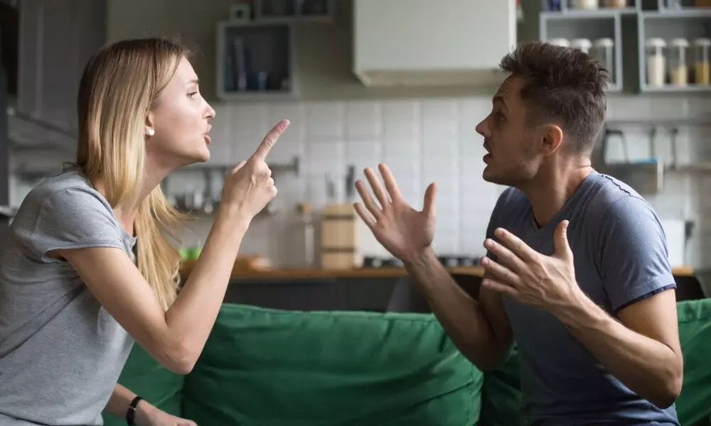 Shouting at partner can damage relationship