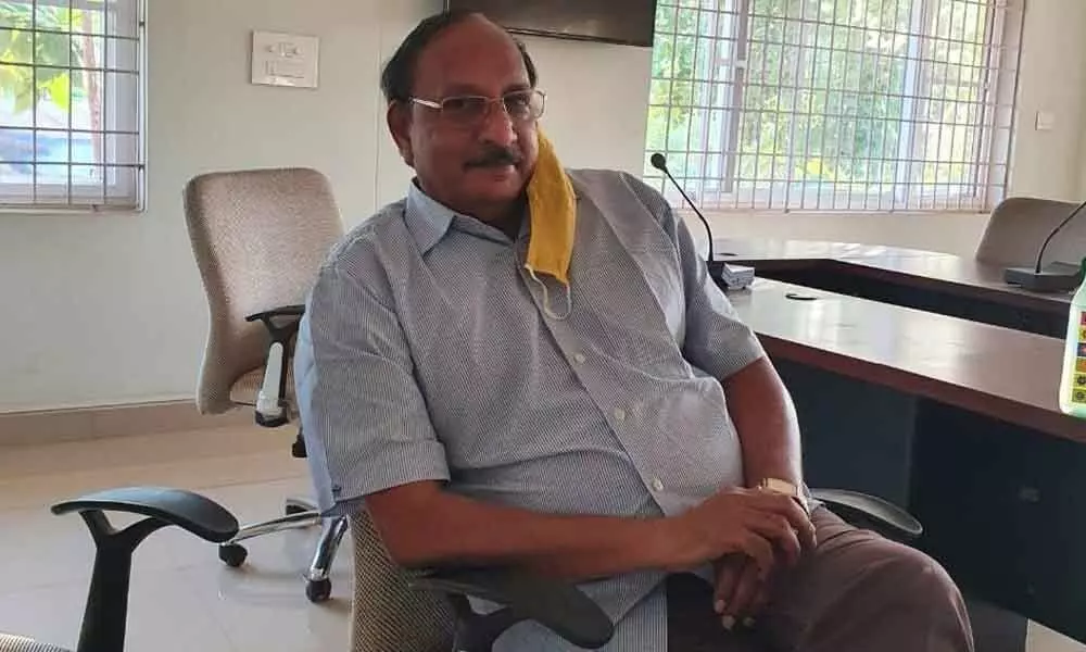 TDP activist Nalanda Kishore who was arrested by the CID police in Visakhapatnam on Tuesday