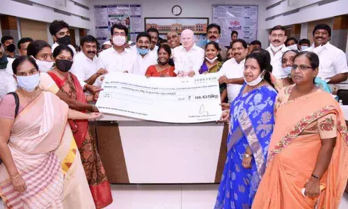 Pilli Subhash Chandrabose in launching of YSR Kapu Nestham in Kakinada on Wednesday