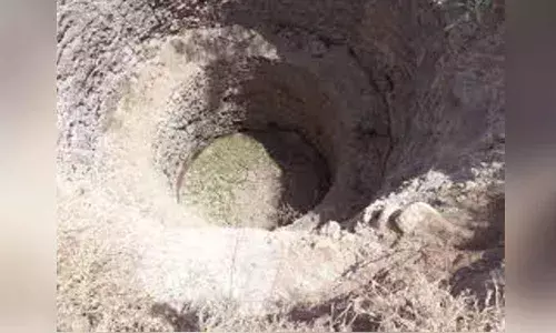 An incomplete soak pit in Mahabubnagar