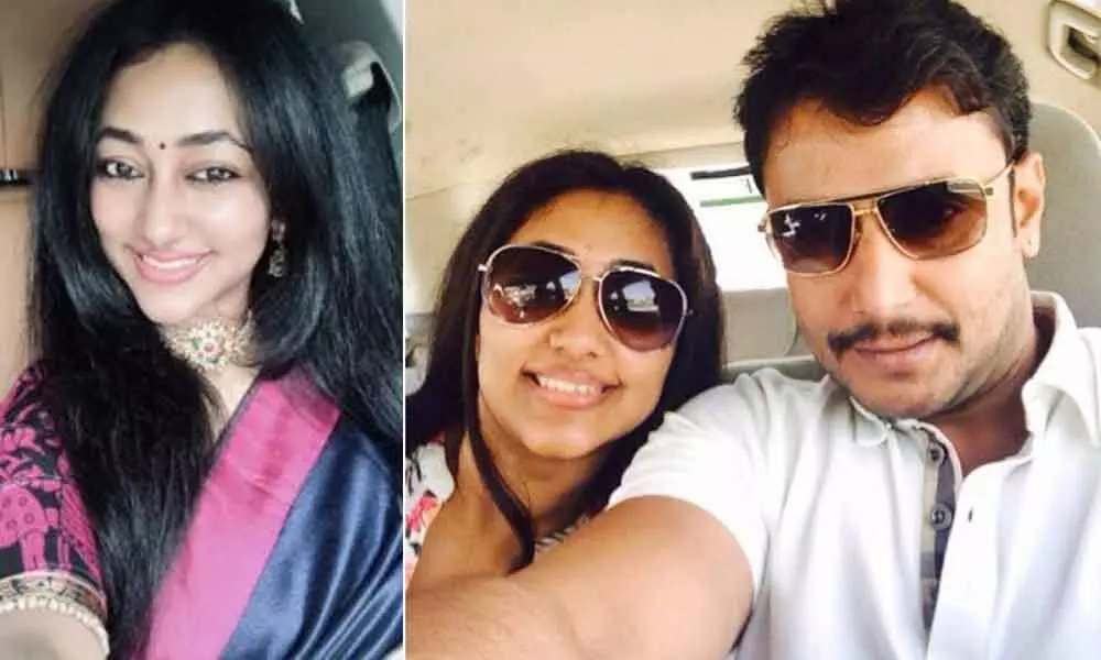 Challenging Star Darshan Thoogudeepas wife Vijayalakshmi is hardly a public personality.