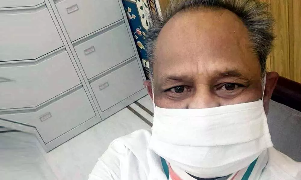 Ashok Gehlot posts selfie with mask as part of Rajasthan government 10-day COVID-19 awareness campaign