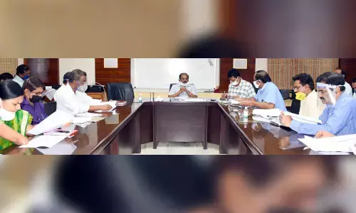 Krishna District Collector A Md Imtiaz addressing the District Industries Promotion Council meeting