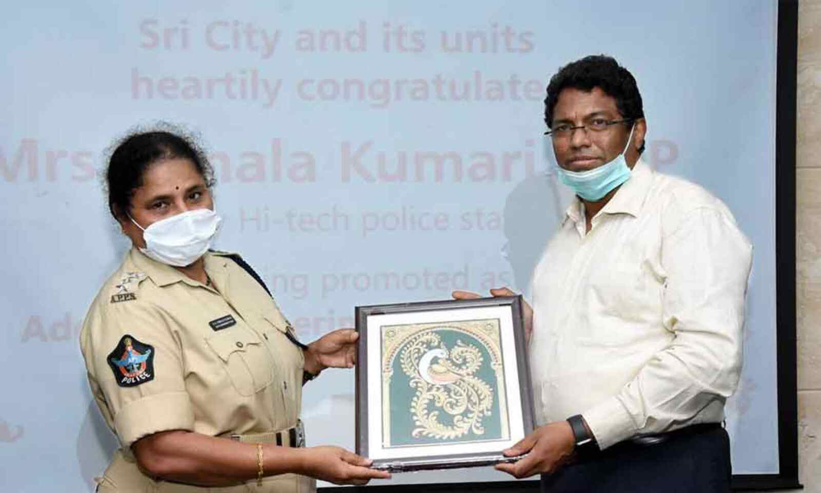 Tirupati Sri City Dsp Feted For Being Promoted To Additional Sp