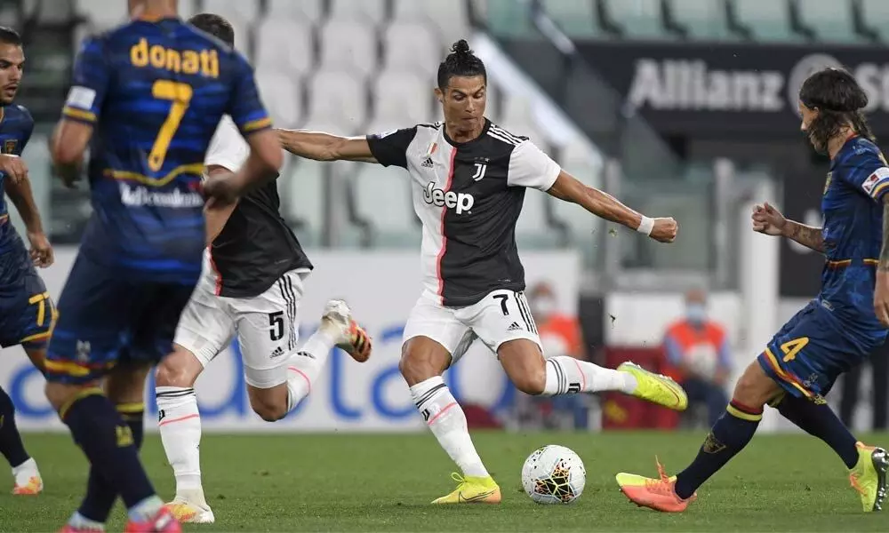 Ronaldo stars as Juve rout 10-man Lecce 4-0 in Serie A