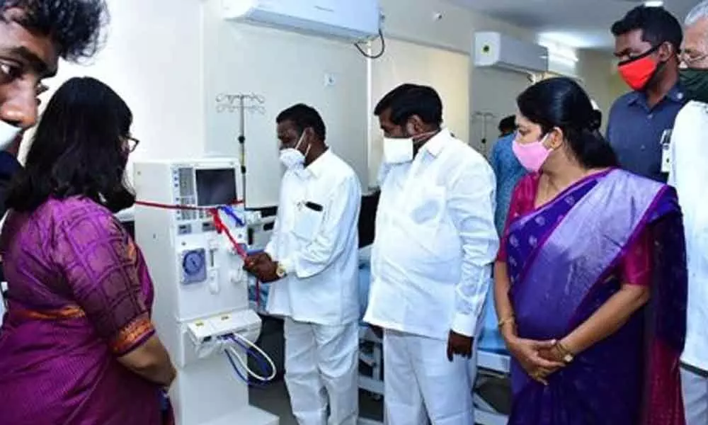 Minister Jagadish Reddy inaugurates dialysis centre in Aler