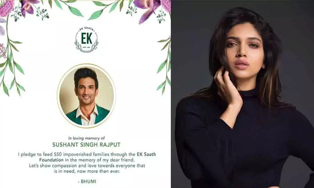 Bhumi Pednekar To Feed 550 Impoverished Families In Loving Memory Of Sushant Singh Rajput