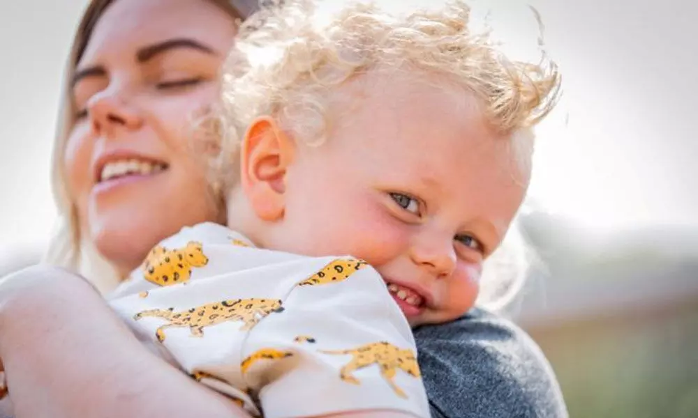 Charlotte Cole and her son had an emotional reunion after nearly three months apart