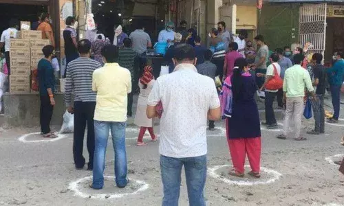 Lockdown rumours saw people rushing to nearby stores to stock up essentials across city