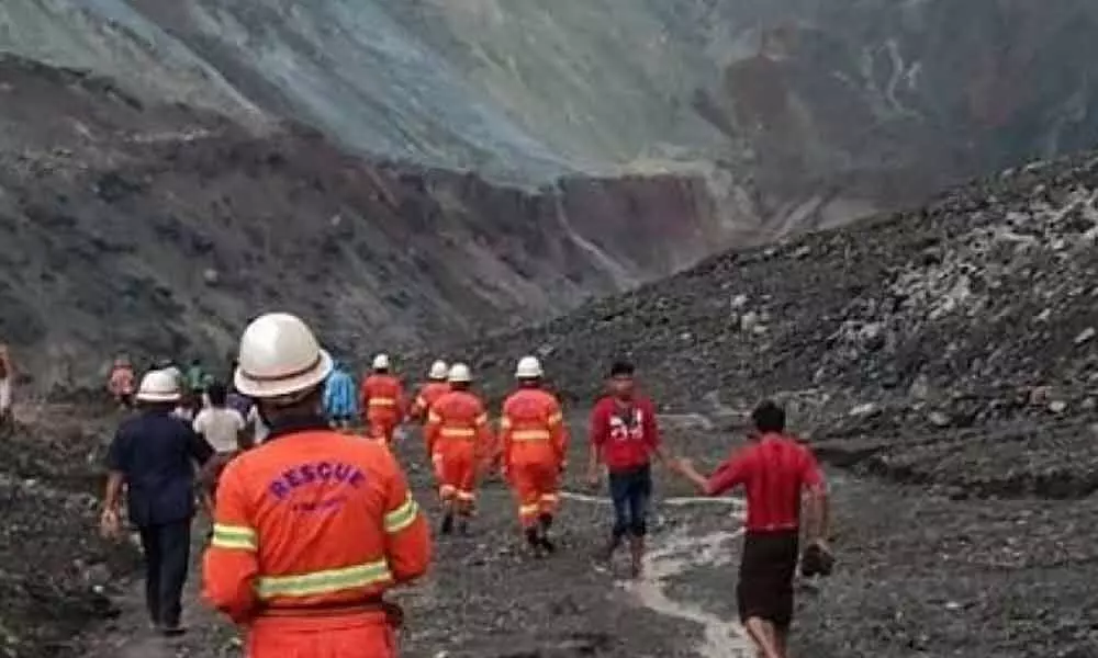 At least 100 people killed following landslide inside jade mine in Myanmar
