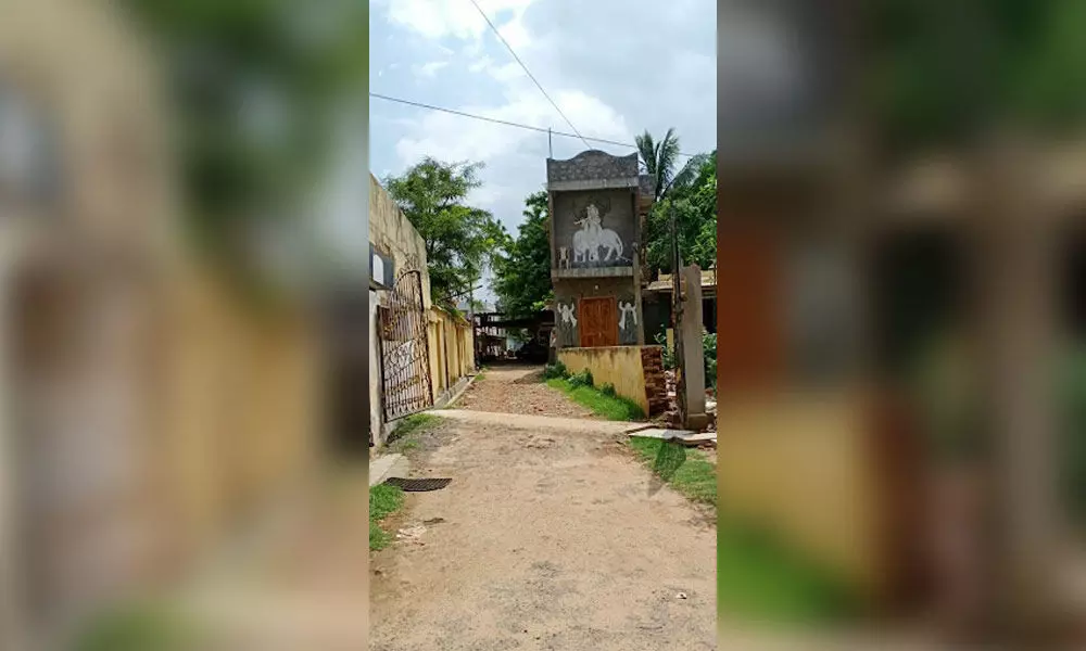 Main entrance to Bavaji Matham in Srikakulam district