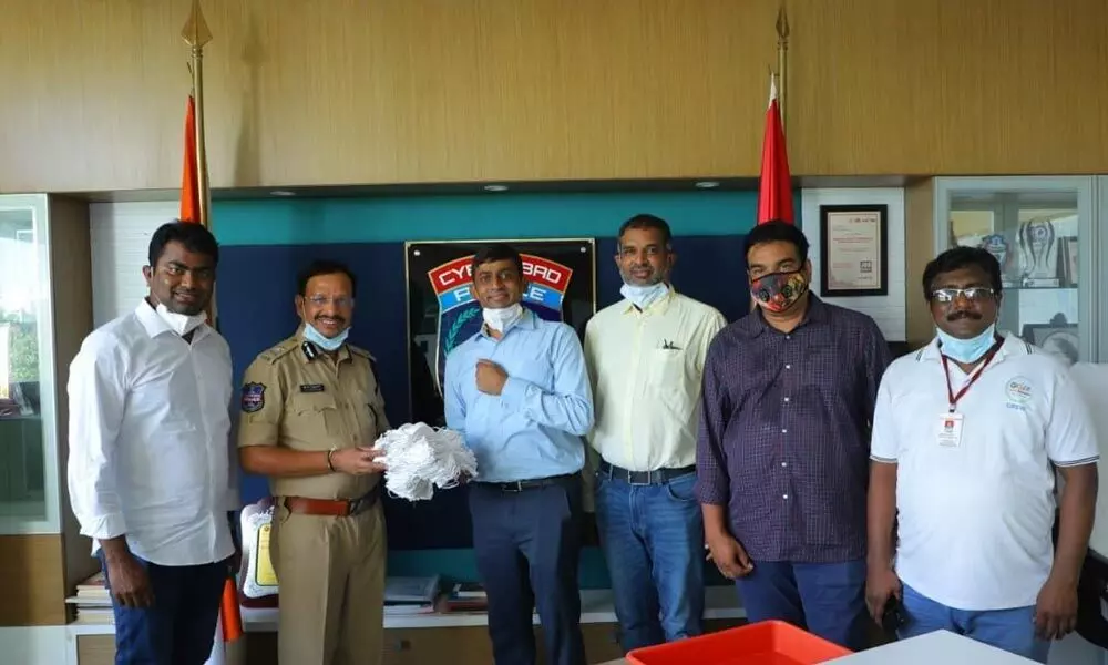 Reusable cloth masks donated to cops