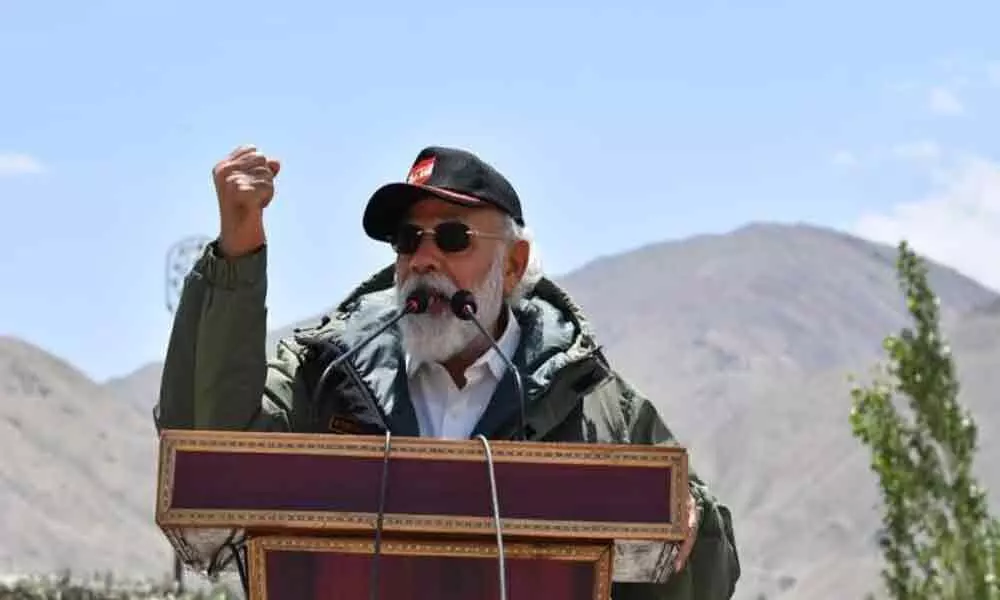 Bharat Matas enemies have seen the fire and fury in Indian soldiers says Narendra Modi in Surprise visit to Ladakh