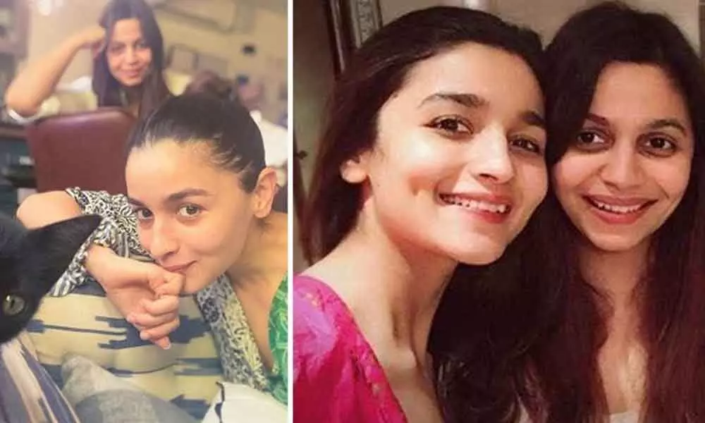 Alia Bhatt Poses With Her Sister Shaheen With Her Pet Juniper