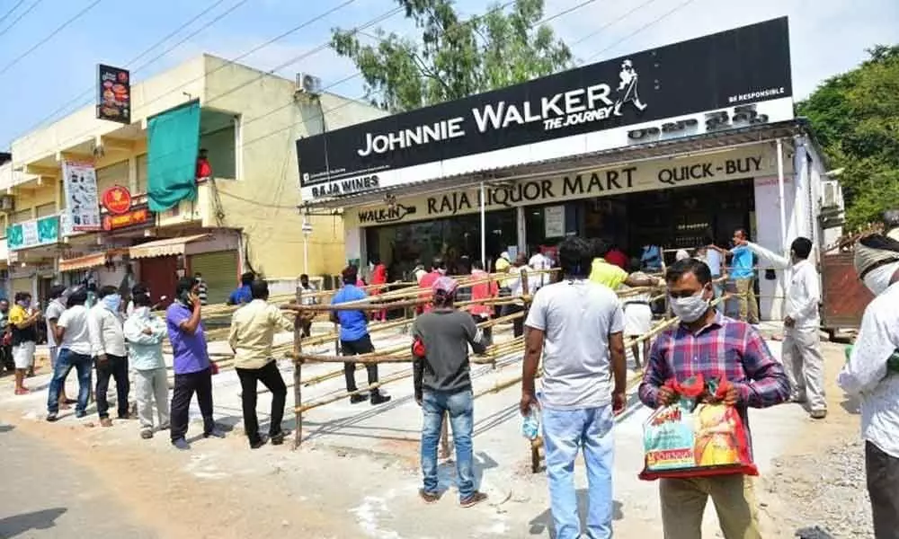 Hyderabad: Lockdown fears spike liquor sales; hit chicken, meat business