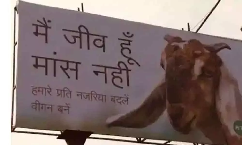 ‘Turn vegan’ hoarding removed in Lucknow after cleric objects