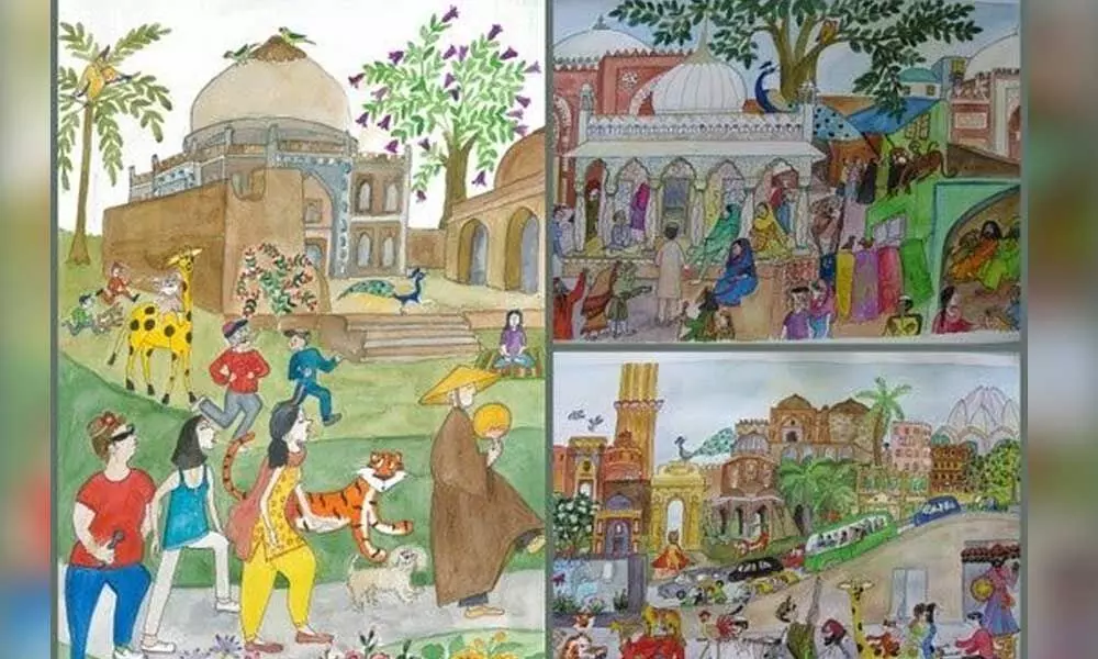 A nomad’s journey through bright watercolours