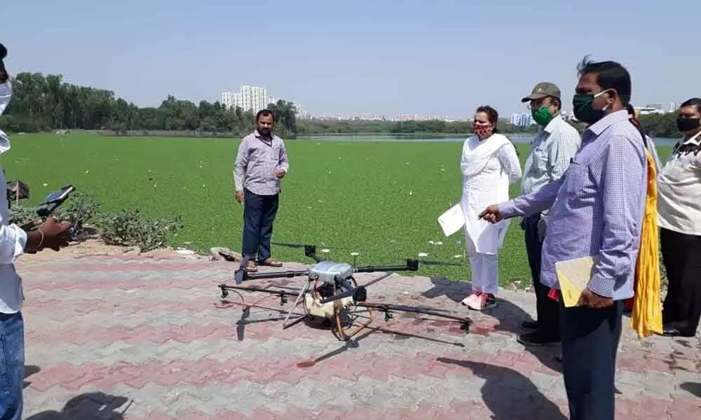 Hyderabad: Anti-larva operation held with drones