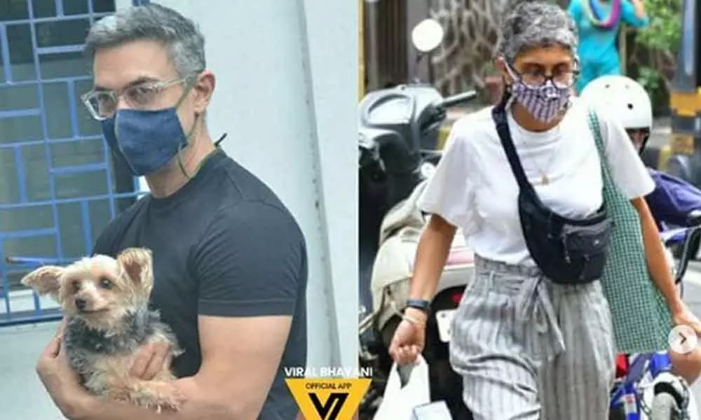 Aamir Khan And His Wife Kiran Rao Spotted In Their Grey Hair
