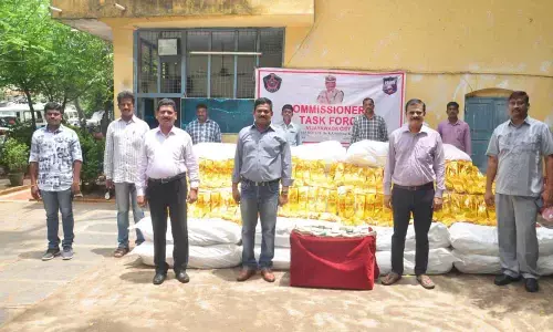 Task Force team with seized Khaini packets