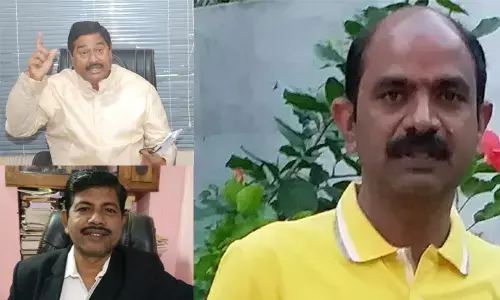 MLA  Dharmana Prasada Rao, HRD wing director Kalisetti Appala Naidu, Senior advocate Aguru Uma Maheswara Rao
