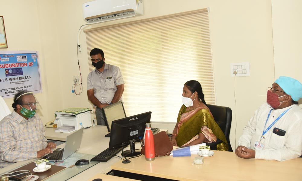 Mahbubnagar Treasury dept leads in implementing e-office mode