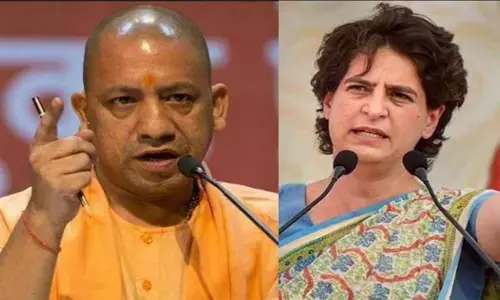Yogi Adityanath and Priyanka Gandhi
