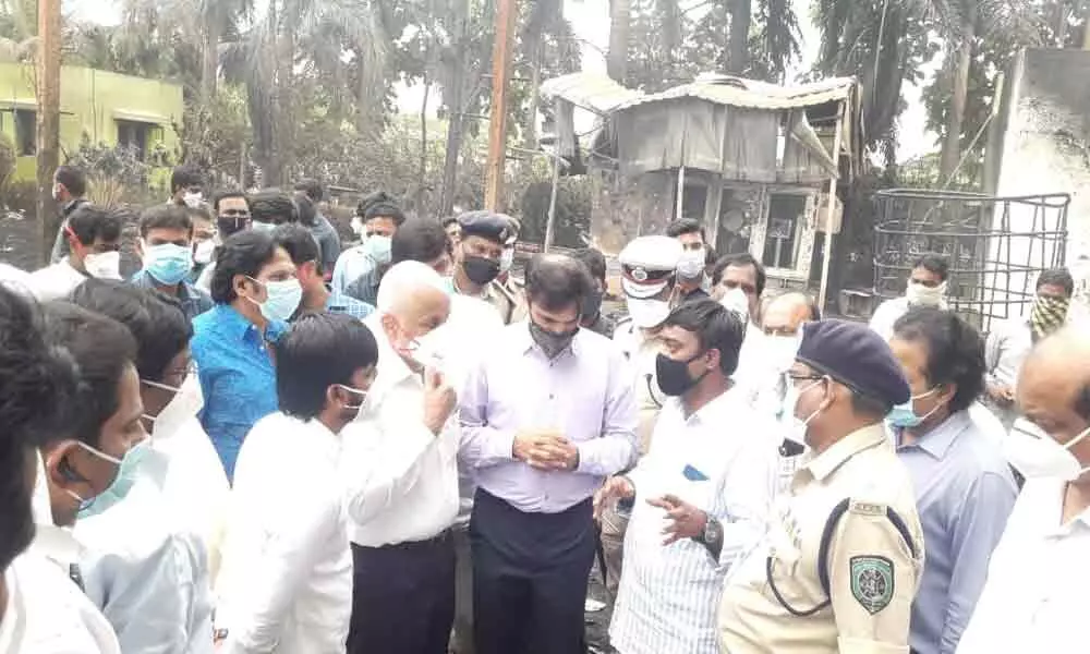 MP Vijayasai Reddy visits Parawada and interacts with Visakha Solvents accident victims