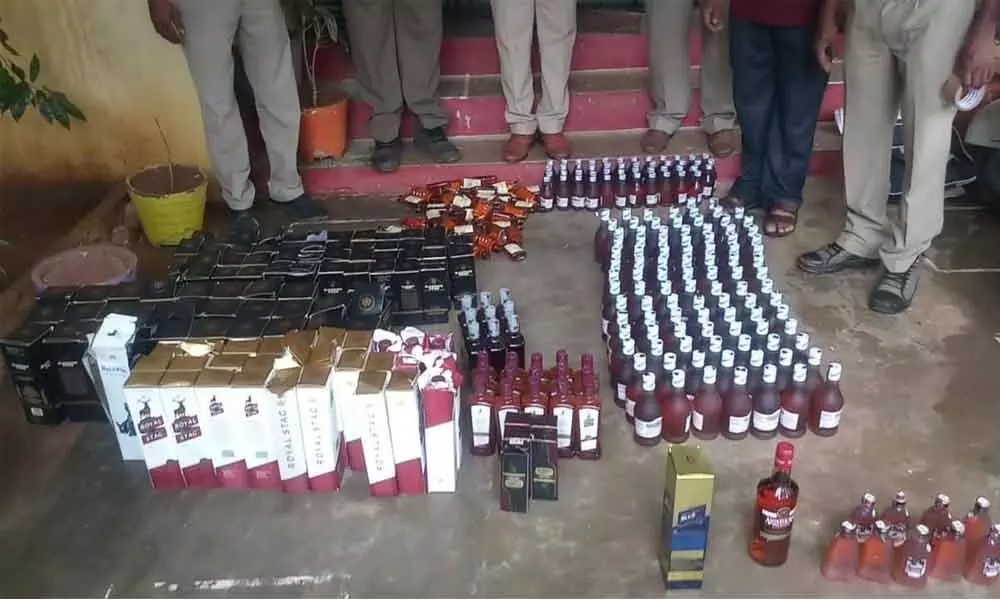 Kodad (Suryapet): Police seize liquor worth 1.5 lakh