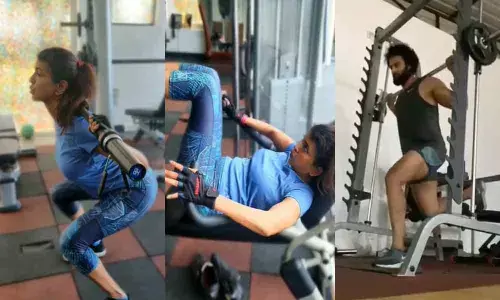 Tollywood Stars Lakshmi Manchu And Sudheer Babu Inspire With Their Workout Videos