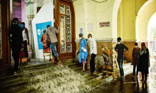 Bandi Sanjay lambasts CM KCR over rainwater entering into Osmania Hospital in Hyderabad