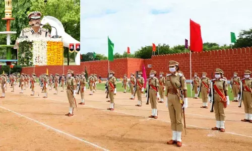 Arun Kumar, Director General, Railway Protection Force, addressing the officers after the parade