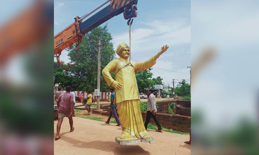 NTR statue removal sparks row in Kavali