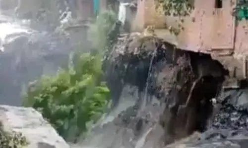 National Capital road caves in after three hours of rain