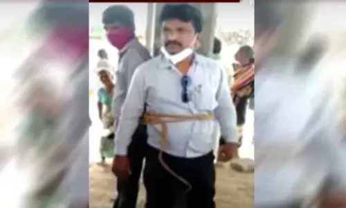 Villagers in Medak district tie up power staff to pillar over inflated power bills