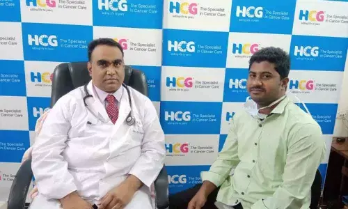 Radiation oncologist Dr R V Raghunandan conducting an online interactive session with patients on Saturday