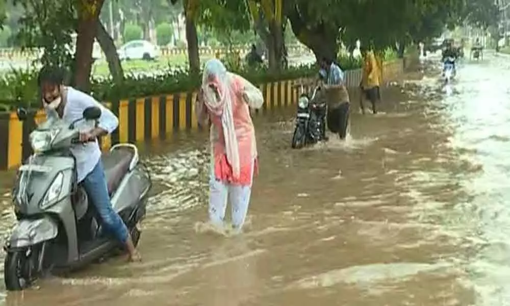 Heavy rains lash out Vijayawada and disrupt normal life